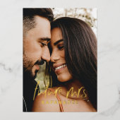 ホイルプレス | Future Mrs Brunch & Bubbly Photo 箔招待状 (正面)