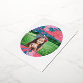 ホイルマーブルイースターエッグのホリデーフォトカード – ティール（緑がかった色） 箔シーズンカード (回転した状態)