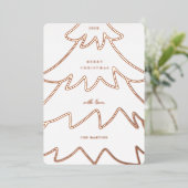 ホイルミニマルクリスマスツリー写真 箔シーズンカード (立ち正面)