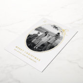 ホイルミニマルタイボウ付き楕円形の写真 箔シーズンカード (回転した状態)