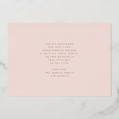 ホイルミニマルフォトコラージュベビー誕生発表 箔招待状 (裏面)