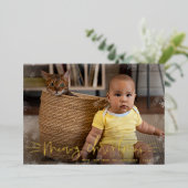 ホイルムワイクリスマス猫クリスマスホリデーフォト 箔シーズンカード (立ち正面)