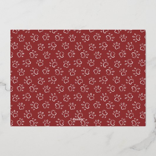 ホイルムワイクリスマス猫クリスマスホリデーフォト 箔シーズンカード (裏面)