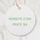 ホイルメッセージカード-パーソナライズされた自家製プロデュース フェイバータグ (裏面)