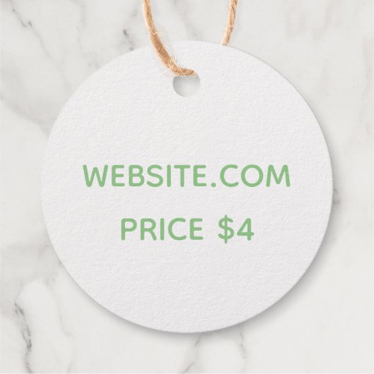 ホイルメッセージカード-パーソナライズされた自家製プロデュース フェイバータグ (裏面)