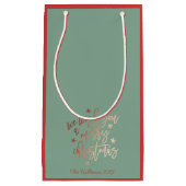 ホイルメリークリスマスカラー スモールペーパーバッグ (正面)