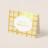 ホイルメリークリスマススノーフレークパターン 箔カード (正面)