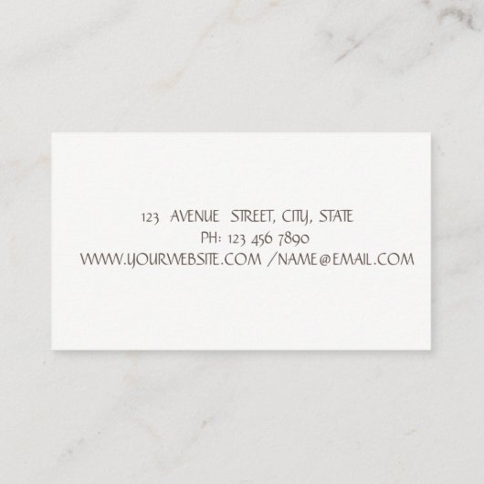 ホイルモダンエレガントブラシストローク、グリッターリップ 名刺 (裏面)