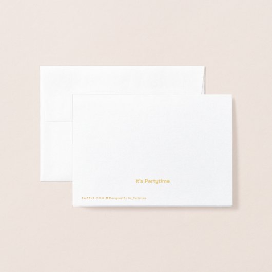 ホイルモダンカスタマイズ結婚可能なゲスト座席表 箔カード (裏面封筒付き)