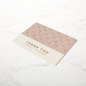 ホイルモダンサンキューカード 箔招待状ポストカード (回転した状態)