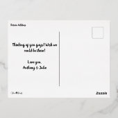 ホイルモダンスクリプト2フォトホリデーポストカード 箔シーズンポストカード (裏面)