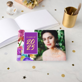 ホイルモダンスタイリッシュ卒業パーティーゲストブック ゲストブック