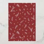 ホイルモダンデコメリークリスマスホリデーフォト 箔シーズンカード (裏面)