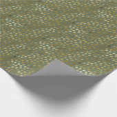 ホイルモダンフェイクドットクリスマスホリデーギフト ラッピングペーパー (角)