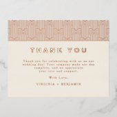 ホイルモダンフォトサンキューカード 箔招待状ポストカード (正面)