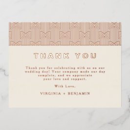 ホイルモダンフォトサンキューカード 箔招待状ポストカード