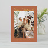 ホイルモダンフォトスエレガントクリスマスカード 箔シーズンカード (立ち正面)