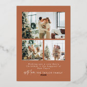 ホイルモダンフォトスエレガントクリスマスカード 箔シーズンカード (裏面)