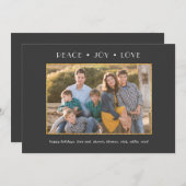 ホイルモダンフレームホリデーフォトカスタム シーズンカード (正面/裏面)