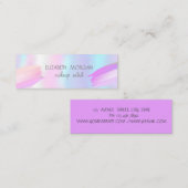 ホイルモダンブラシストローク、ホログラフィック スキニー名刺 (正面/裏面)