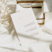ホイルモダンホワイトの結婚詳細エンクロージャカード 箔招待状