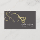 ホイルモダンマーブル美容師サロンシアーズ 名刺 (正面)