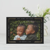 ホイルモダンメリークリスマスフォトカード1枚写真 カード (スタンド正面)