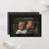 ホイルモダンメリークリスマスフォトカード1枚写真 カード (正面/裏面インサイチュ)