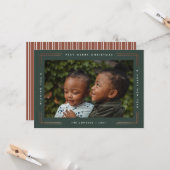 ホイルモダンメリークリスマスフォトカード1枚写真 カード (正面/裏面インサイチュ)