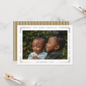 ホイルモダンメリークリスマスフォトカード1枚写真 カード (正面/裏面インサイチュ)