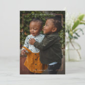 ホイルモダンメリークリスマスフォトカード1枚写真 カード (スタンド正面)