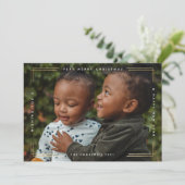 ホイルモダンメリークリスマスフォトカード1枚写真 カード (スタンド正面)