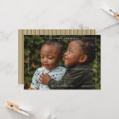 ホイルモダンメリークリスマスフォトカード1枚写真 カード (正面/裏面インサイチュ)