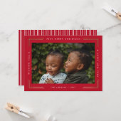 ホイルモダンメリークリスマスフォトカード1枚写真 カード (正面/裏面インサイチュ)