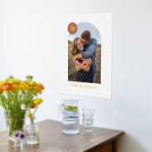 ホイルモダンモノグラムアーチフレームフォトアートプリント 箔ポスター (レイダウン (キッチン))