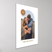 ホイルモダンモノグラムアーチフレームフォトアートプリント 箔ポスター (レイダウン)