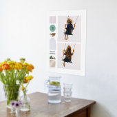 ホイルモダンレインボーモノグラムフォトコラージュアート 箔ポスター (レイダウン (キッチン))