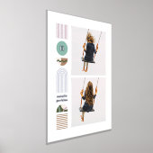 ホイルモダンレインボーモノグラムフォトコラージュアート 箔ポスター (レイダウン)