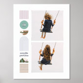 ホイルモダンレインボーモノグラムフォトコラージュアート 箔ポスター (正面)