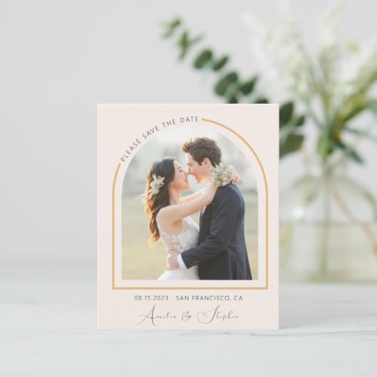 ホイルモダン付き実在アーチ日付カードを保存 (スタンド正面)