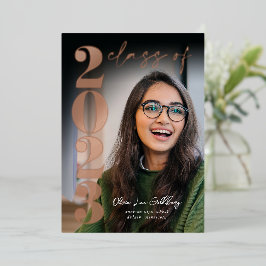 ホイルモダン卒業発表 箔招待状