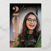 ホイルモダン卒業発表 箔招待状 (正面)