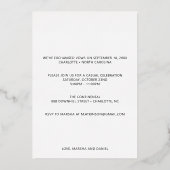 ホイルモダン書写真エロペメントカード 箔招待状 (裏面)