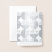 ホイルラビリンス円パターン文房具ノートカード 箔カード (裏面封筒付き)