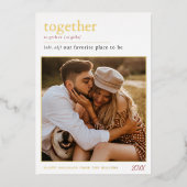 ホイル一緒に辞書クリスマスホリデーフォト 箔シーズンカード (正面)