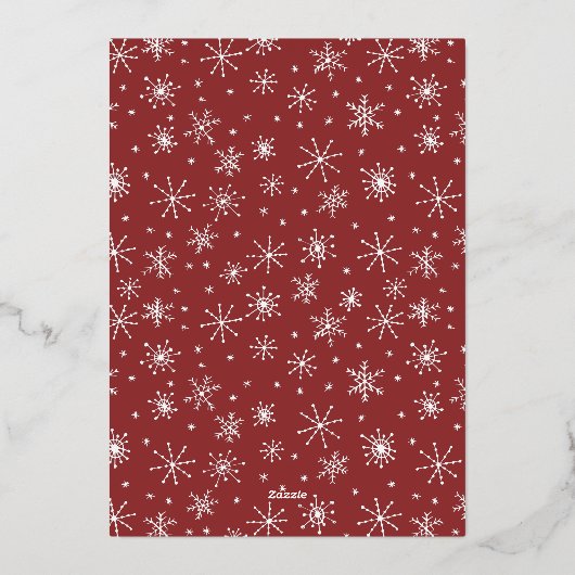 ホイル一緒に辞書クリスマスホリデーフォト 箔シーズンカード (裏面)