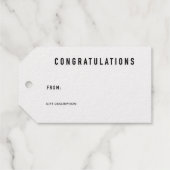 ホイル付きシャワーインサートとギフトラベルを表示 ギフトタグ (裏面 (横))