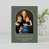 ホイル付き母の日フォトカ実在ード 箔招待状 (立ち正面)