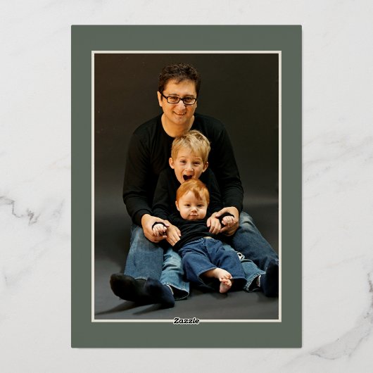 ホイル付き母の日フォトカ実在ード 箔招待状 (裏面)