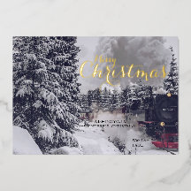 ホイル冬クリスマス願いポストカード